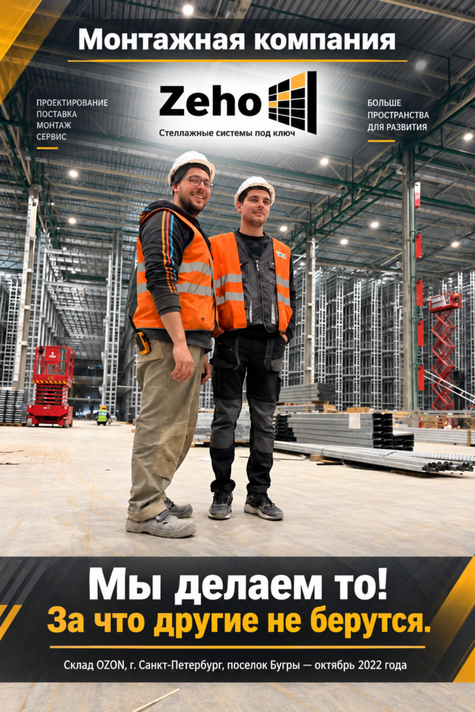 Монтажная компания ООО ZEHO. Складские системы под ключ.