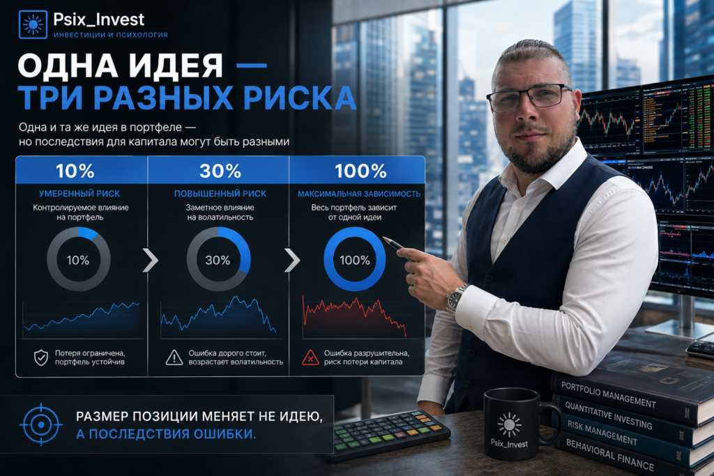 Как размер одной позиции влияет на общий риск инвестиционного портфеля