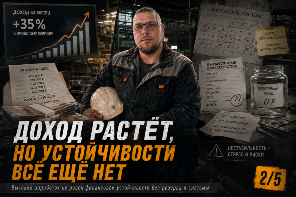 Высокий доход и долговая нагрузка при нестабильной работе