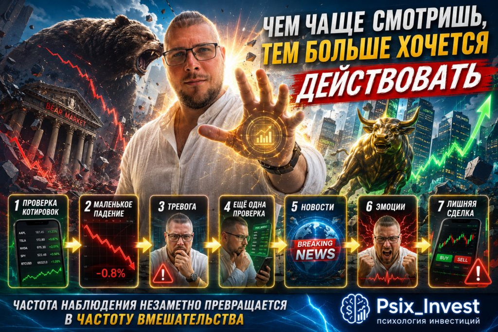 Как постоянная проверка котировок усиливает эмоции и провоцирует ненужные инвестиционные действия