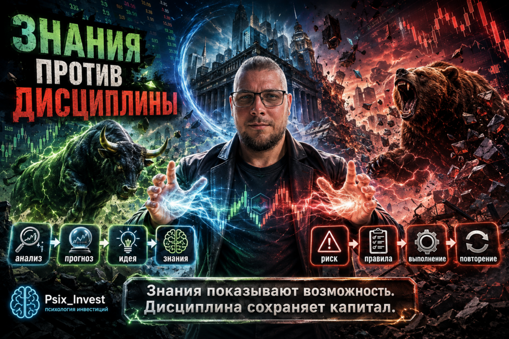 Сравнение знаний о финансовом рынке и дисциплинированного управления инвестиционным риском