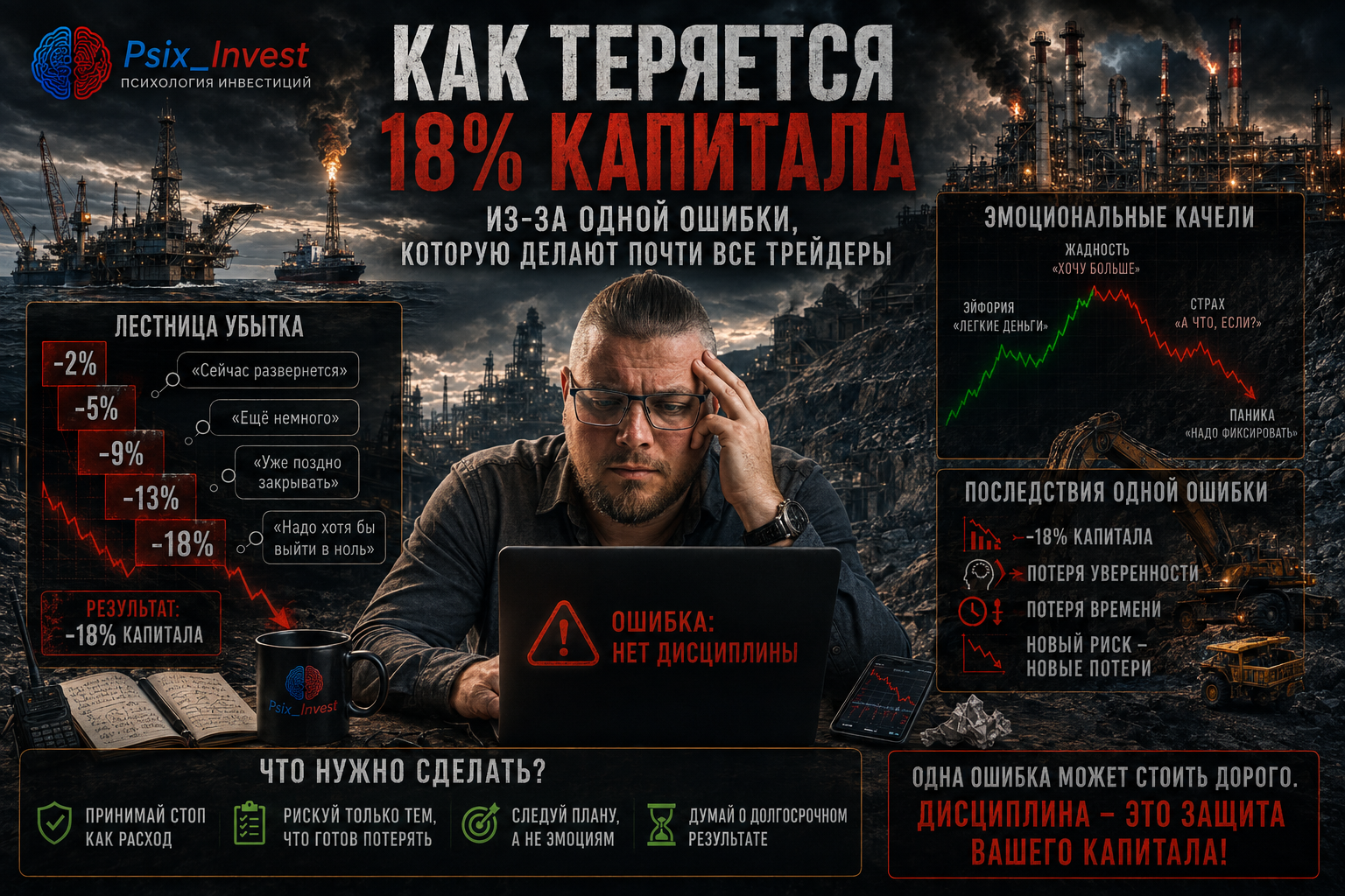 Как теряется 18% капитала из-за одной ошибки, которую делают почти все трейдеры