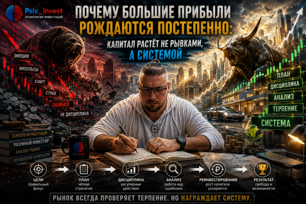 ​Почему большие прибыли рождаются постепенно: капитал растёт не рывками, а системой