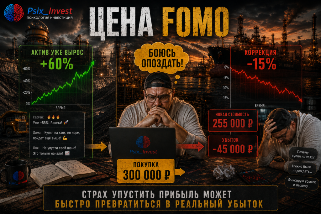 Потеря капитала после покупки растущего актива под влиянием FOMO