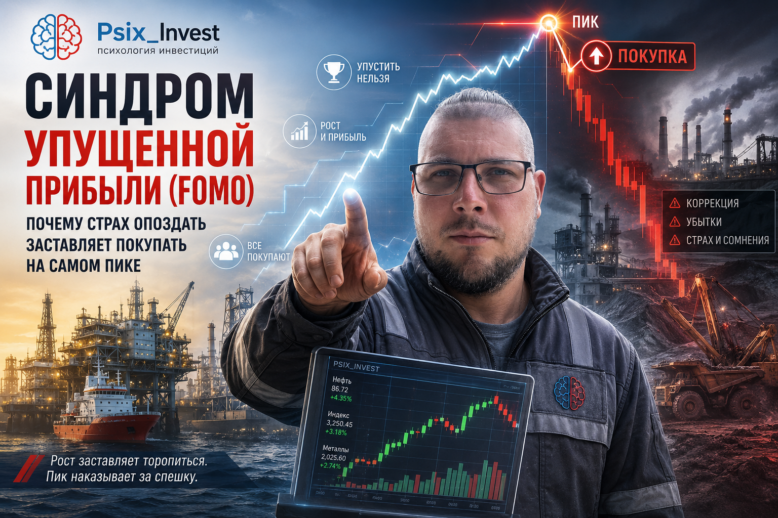 Синдром упущенной прибыли (FOMO): почему страх опоздать заставляет покупать на самом пике