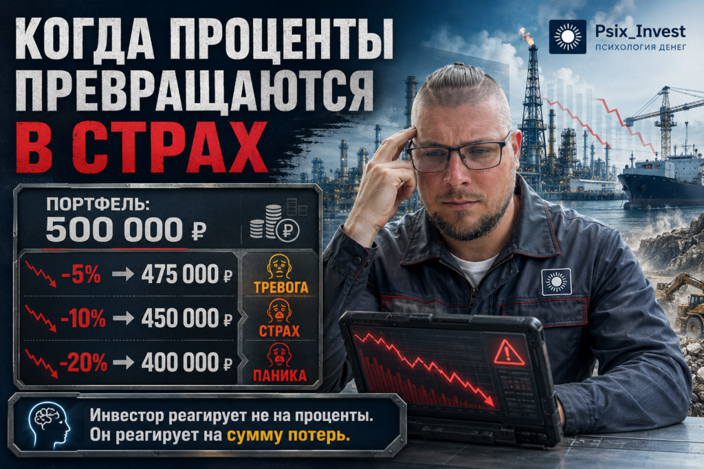 Изменение стоимости инвестиционного портфеля при падении рынка на 5, 10 и 20 процентов