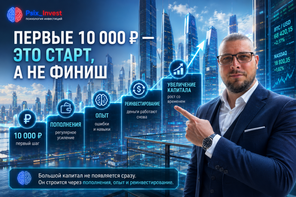 Путь от первых 10 000 рублей к системному росту инвестиционного капитала