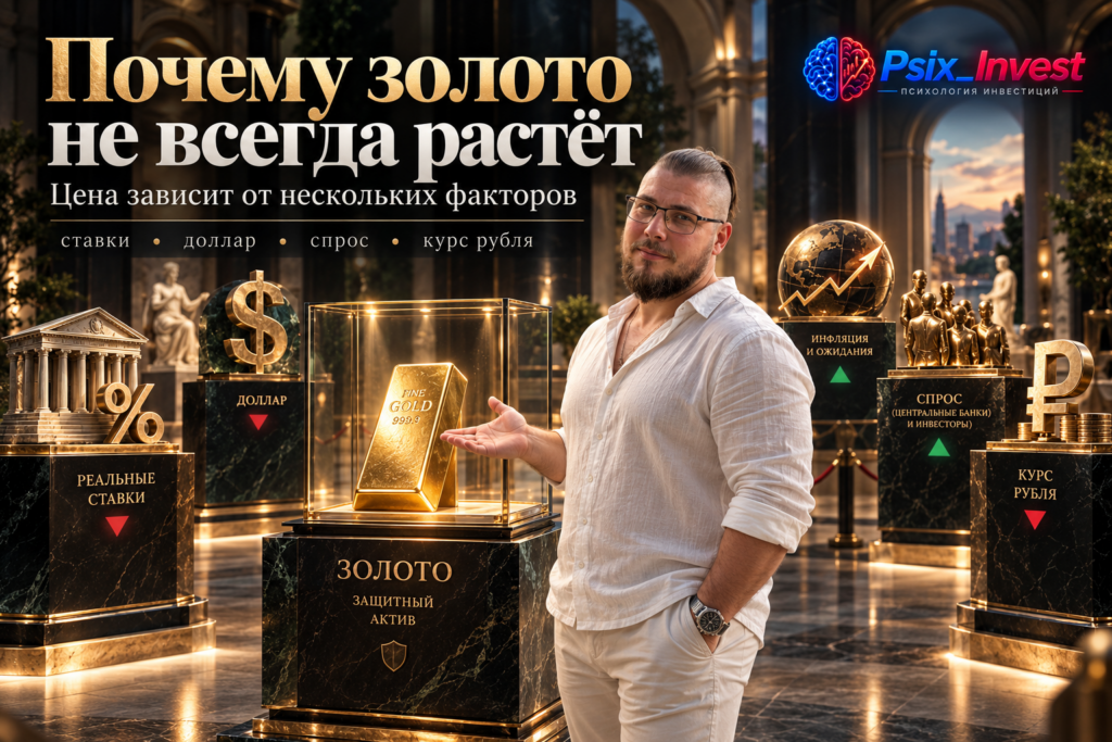 Цена золота: почему золото не всегда растёт и от чего она зависит