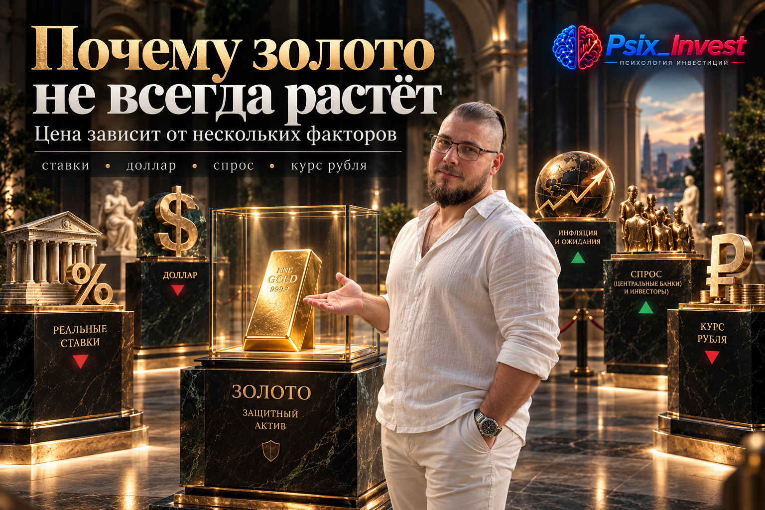 Цена золота: почему золото не всегда растёт и от чего она зависит
