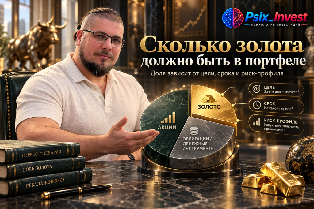 Доля золота в портфеле: сколько процентов держать и как определить свою долю
