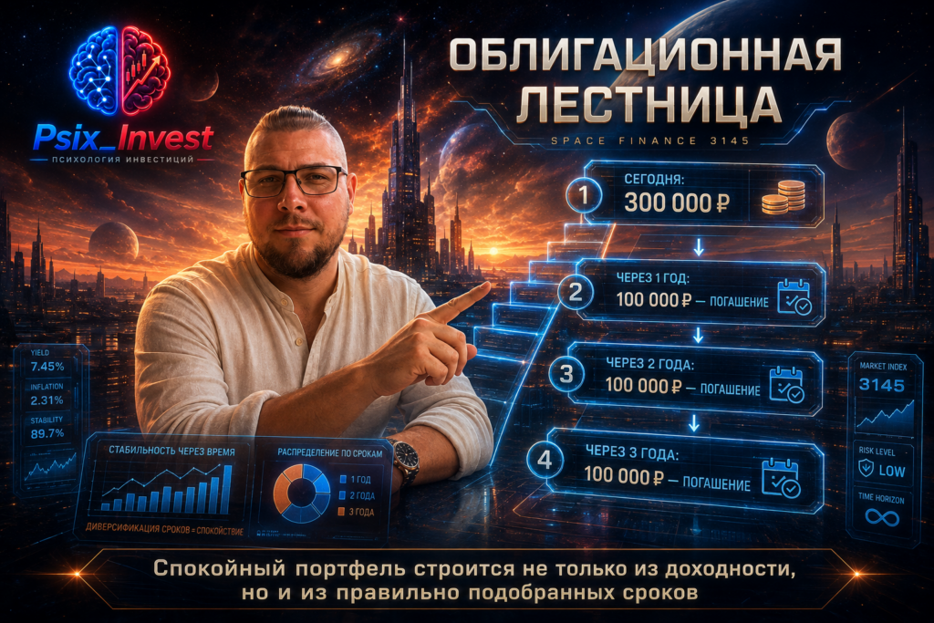 Пример облигационной лестницы с погашениями через один, два и три года