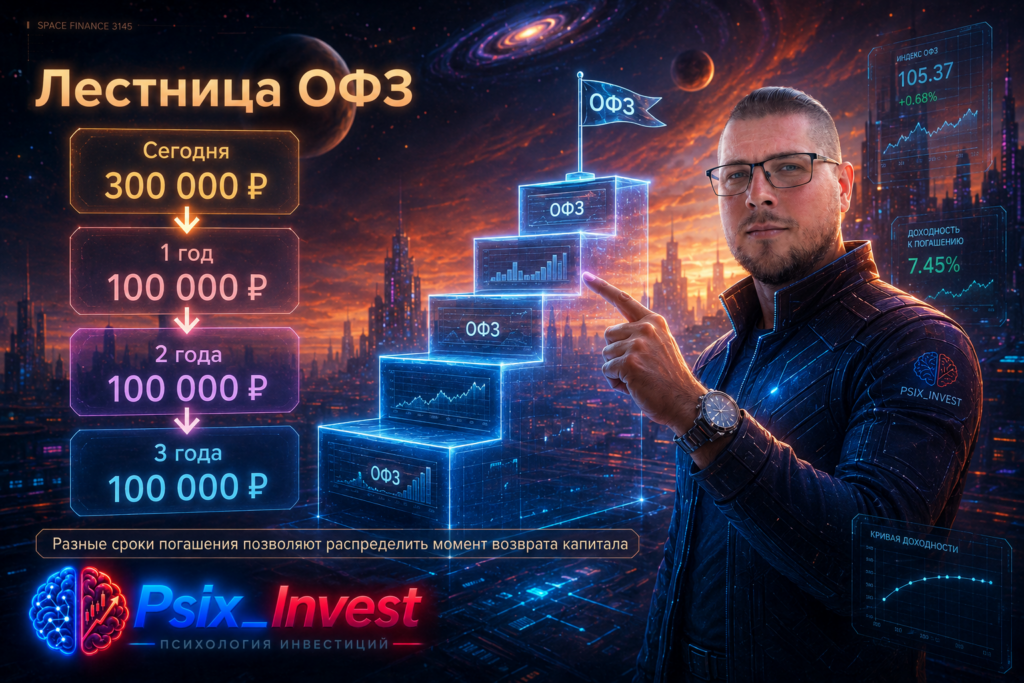 Пример лестницы ОФЗ с погашением через один, два и три года