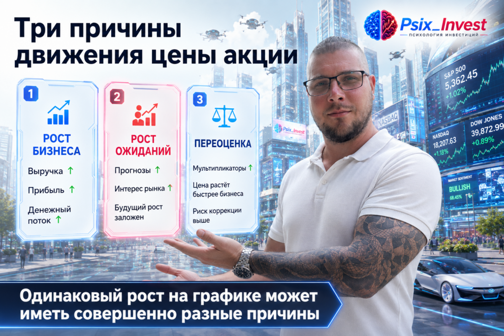 Три причины движения акции