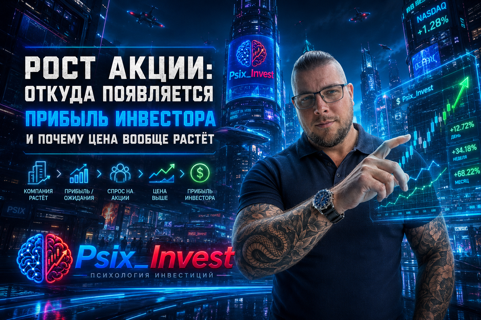 Рост акции: откуда появляется прибыль инвестора и почему цена вообще растёт