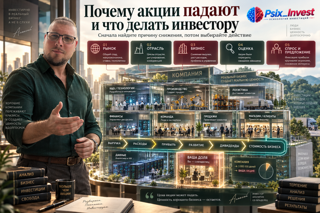 Почему акции падают и что делать инвестору
