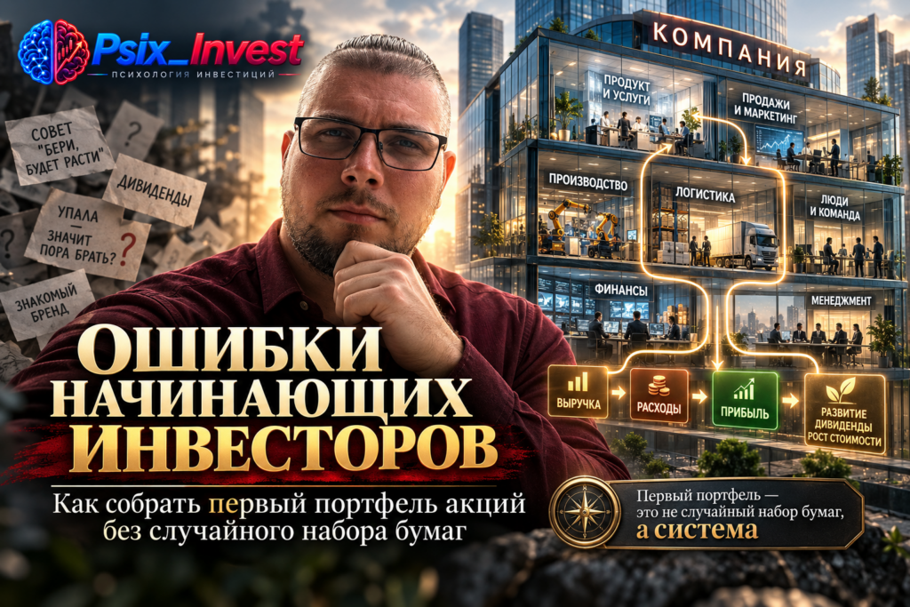 Ошибки начинающих инвесторов: как собрать первый портфель акций без случайного набора бумаг