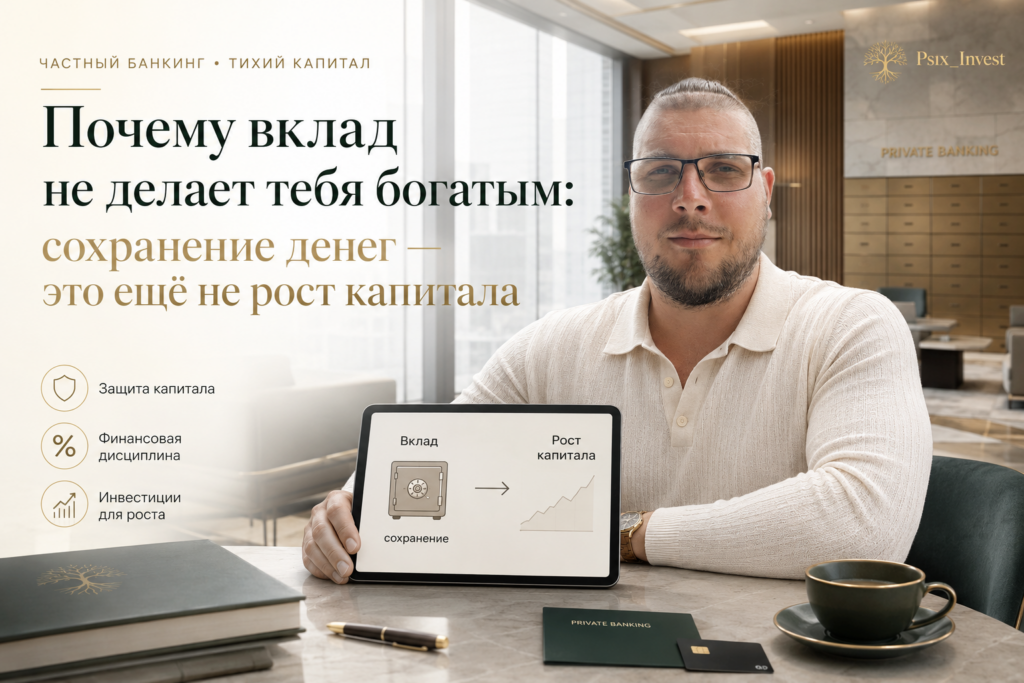 ​Почему вклад не делает тебя богатым: сохранение денег — это ещё не рост капитала