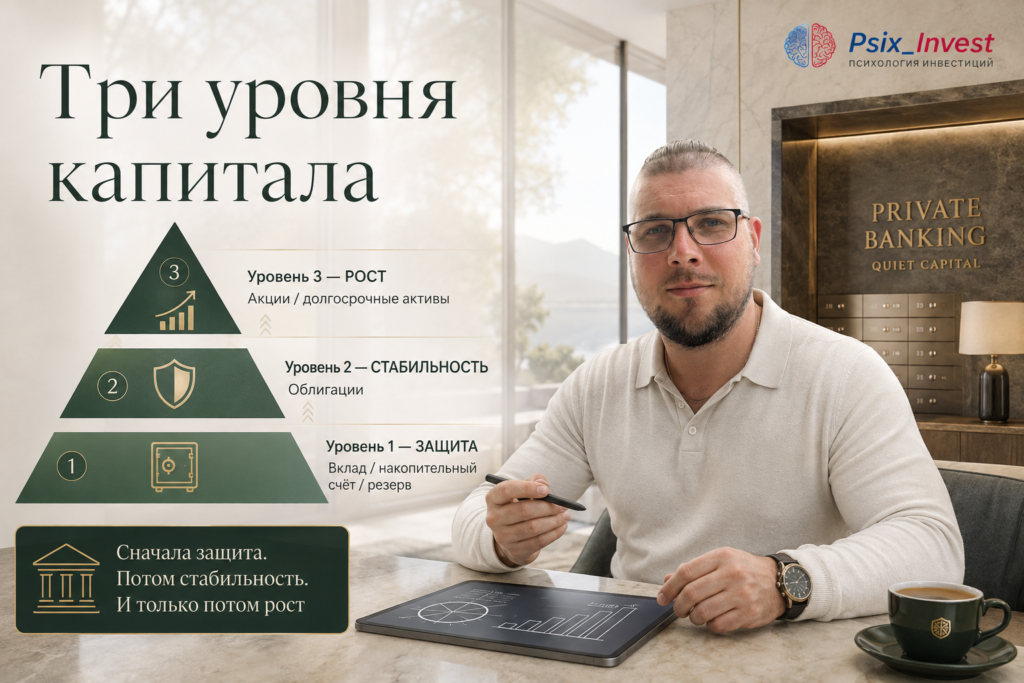 Три уровня финансовой системы: вклад, облигации и инструменты роста