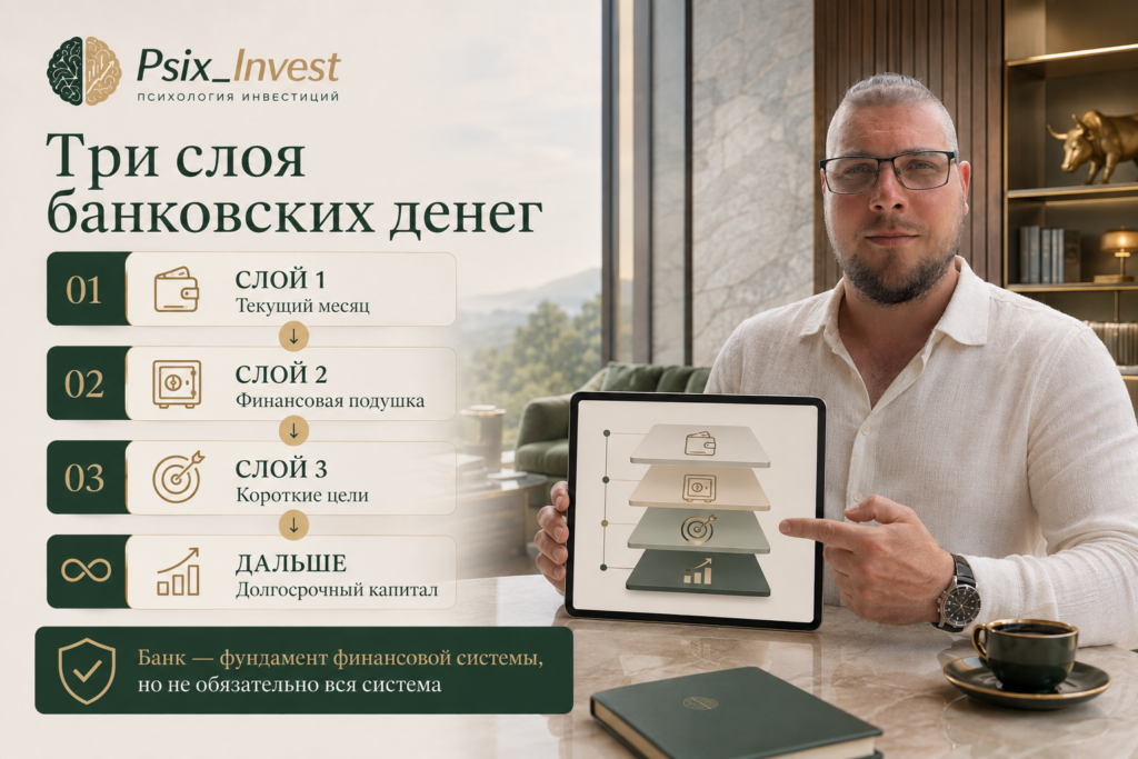 Три уровня хранения денег: текущие расходы, финансовый резерв и короткие финансовые цели