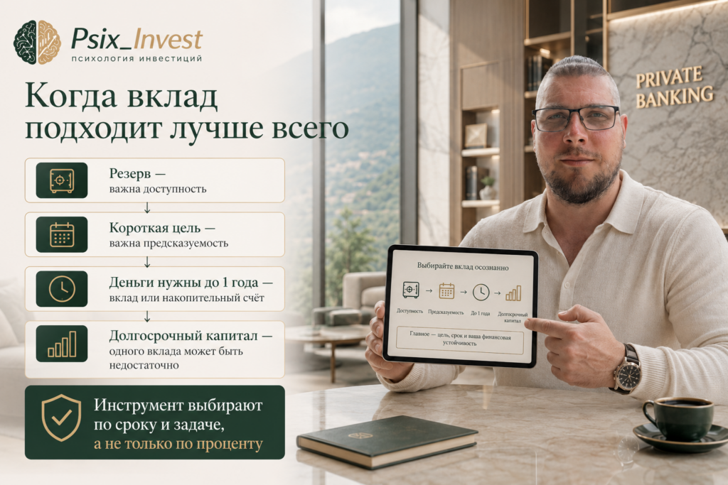 Формула расчёта суммы денег, которую стоит держать в банке