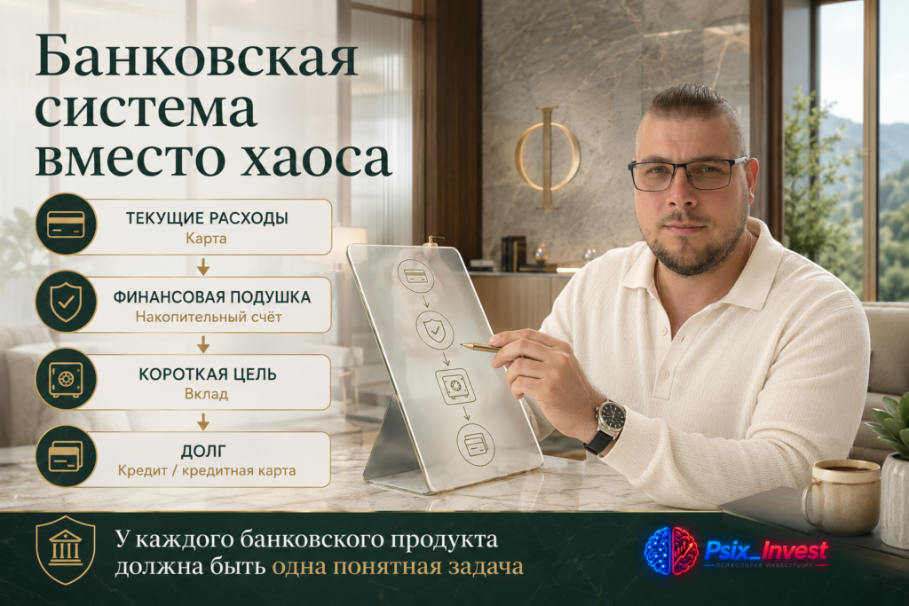 Система распределения банковских продуктов по задачам: расходы, резерв, вклад и долг