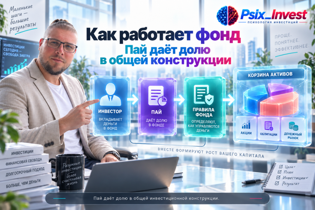 Как инвестиционный фонд объединяет деньги инвестора и набор активов.