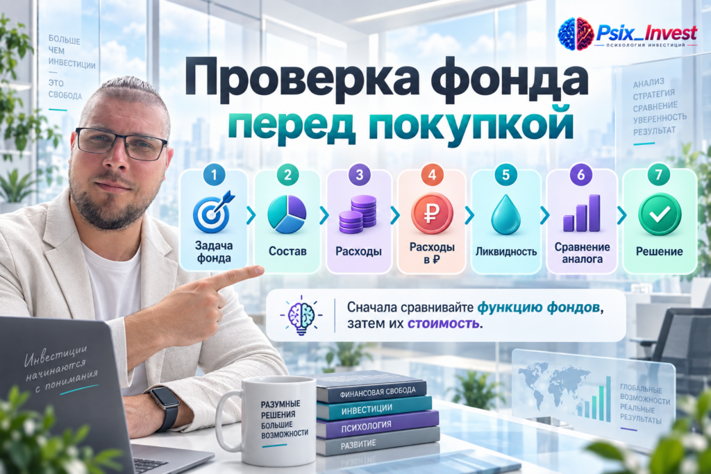 Пошаговая схема проверки комиссии и других расходов инвестиционного фонда.