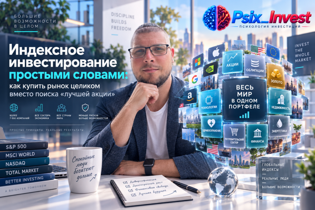 Индексное инвестирование простыми словами: как купить рынок целиком вместо поиска «лучшей акции»