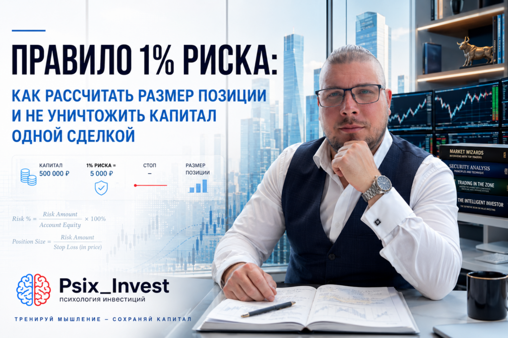 ​Правило 1% риска: как рассчитать размер позиции и не уничтожить капитал одной сделкой