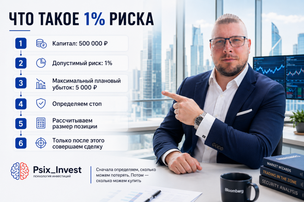 Схема расчёта одного процента риска от торгового капитала