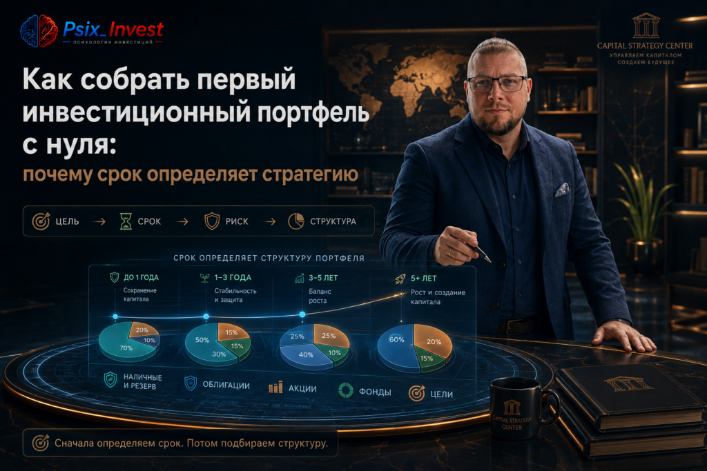 Как собрать первый инвестиционный портфель с нуля: почему срок определяет стратегию