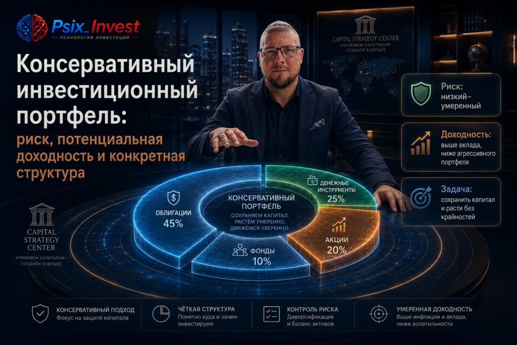 Консервативный инвестиционный портфель: риск, потенциальная доходность и конкретная структура