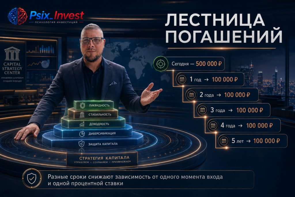 Пример лестницы облигаций с разными сроками погашения