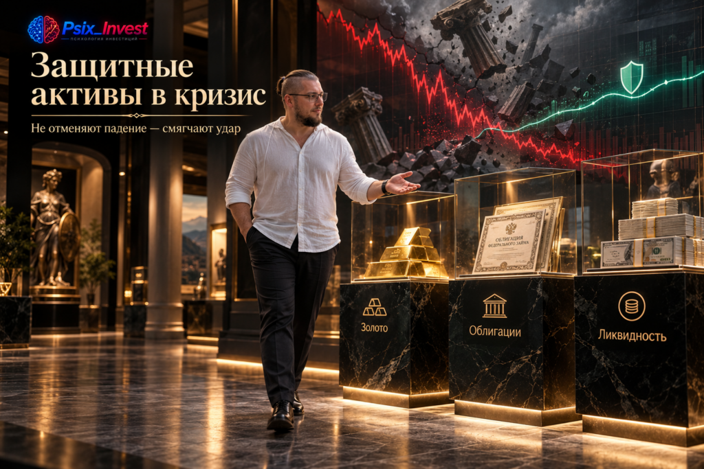 Защитные активы уменьшают зависимость инвестиционного портфеля от одного кризисного сценария.